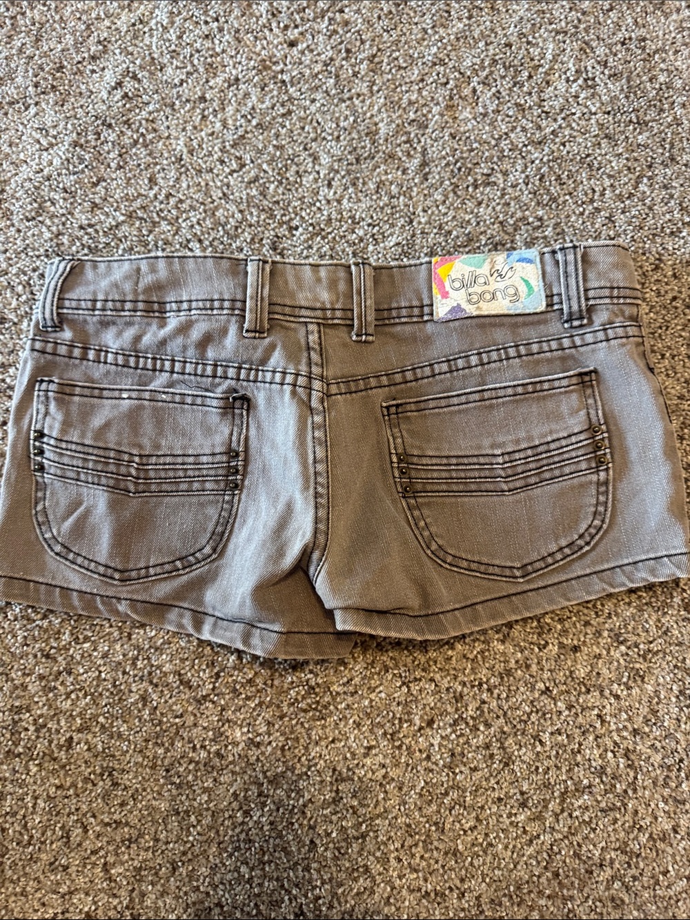 Billabong Gray Low-Rise Denim Shorts - Picture 5 of 6